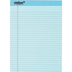 TOPS - 50 Sheet, 8-1/2 x 11-3/4", Legal/Wide (Style) Legal Pad - Pastel Blue - Exact Industrial Supply