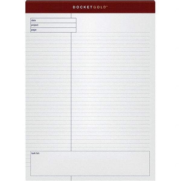 TOPS - 40 Sheet, 8-1/2 x 11-3/4", Legal/Wide (Style) Docket Ruled Pad - White - Exact Industrial Supply