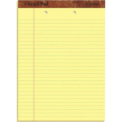 TOPS - 50 Sheet, 8-1/2 x 11-3/4", Legal/Wide (Style) Legal Pad - Canary - Exact Industrial Supply