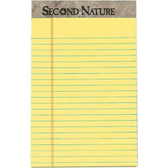 TOPS - 50 Sheet, 5 x 8", Narrow Writing Pad - Canary - Exact Industrial Supply