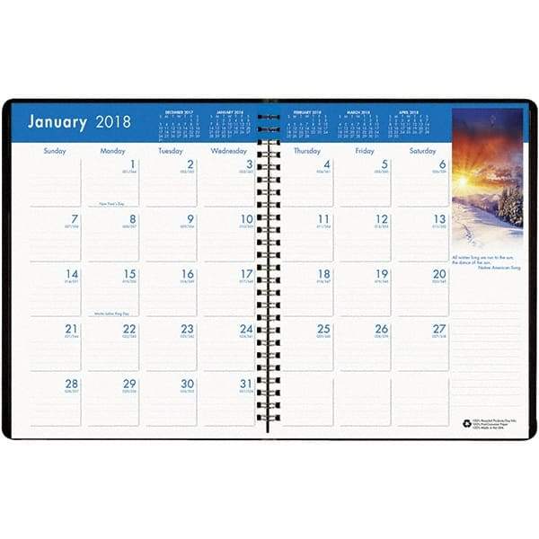 House of Doolittle - 24 Sheet, 8-1/2 x 11", Monthly Planner - Black - Exact Industrial Supply