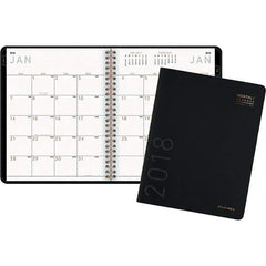 AT-A-GLANCE - 24 Sheet, 6-7/8 x 8-3/4", Monthly Planner - Black - Exact Industrial Supply