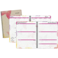 AT-A-GLANCE - 128 Sheet, 8-1/2 x 11", Weekly/Monthly Planner - Watercolors - Exact Industrial Supply