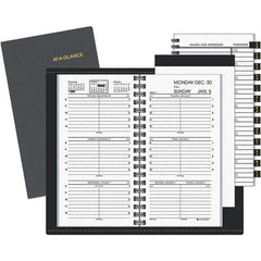 AT-A-GLANCE - 104 Sheet, 3-1/4 x 6-1/4", Weekly Appointment Book - Black & White - Exact Industrial Supply