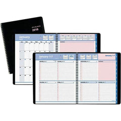 AT-A-GLANCE - 128 Sheet, 8 x 9-7/8", Weekly/Monthly Appointment Book - Black & Pink - Exact Industrial Supply