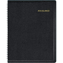 AT-A-GLANCE - 128 Sheet, 8-1/4 x 10-7/8", Weekly/Monthly Appointment Book - Black - Exact Industrial Supply