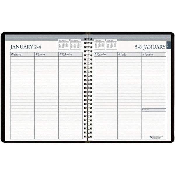 House of Doolittle - 104 Sheet, 6-7/8 x 8-3/4", Weekly Appointment Book - Black - Exact Industrial Supply