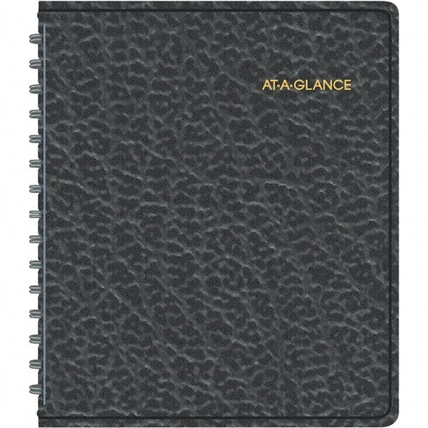 AT-A-GLANCE - 104 Sheet, 6-7/8 x 8-3/4", Weekly Appointment Book - Black - Exact Industrial Supply