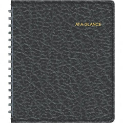 AT-A-GLANCE - 104 Sheet, 6-7/8 x 8-3/4", Weekly Appointment Book - Black - Exact Industrial Supply