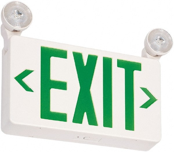 Philips - Combination Exit Signs Mounting Type: Ceiling Mount; Wall Mount Number of Faces: 1 - Exact Industrial Supply