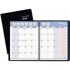 AT-A-GLANCE - 80 Sheet, 8-1/4 x 10-7/8", Monthly Planner - Black & Pink - Exact Industrial Supply