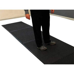 Barefoot - 3' Long x 3' Wide, Dry Environment, Anti-Fatigue Matting - Black, EPDM Rubber with EPDM Rubber Base - Exact Industrial Supply