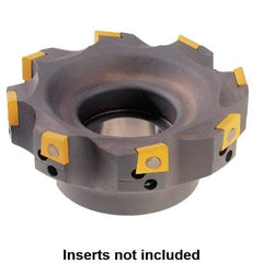 Kennametal - 7 Inserts, 100mm Cut Diam, 32mm Arbor Diam, 14mm Max Depth of Cut, Indexable Square-Shoulder Face Mill - 0/90° Lead Angle, 50mm High, 4.215.. Insert Compatibility, Series Fix-Perfect - Exact Industrial Supply