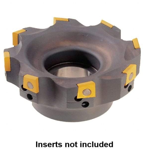 Kennametal - 8 Inserts, 125mm Cut Diam, 40mm Arbor Diam, 14mm Max Depth of Cut, Indexable Square-Shoulder Face Mill - 0/90° Lead Angle, 63mm High, 4.215.. Insert Compatibility, Series Fix-Perfect - Exact Industrial Supply