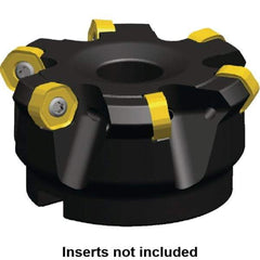 Kennametal - 86.16mm Cut Diam, 27mm Arbor Hole, 4.4mm Max Depth of Cut, 30° Indexable Chamfer & Angle Face Mill - 5 Inserts, HNGJ 0604... Insert, Right Hand Cut, 5 Flutes, Through Coolant, Series Dodeka Mini - Exact Industrial Supply