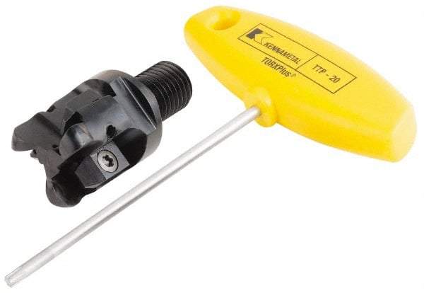 Kennametal - 25.4mm Cutting Diam, 1" Max Depth of Cut, Modular Connection Indexable Copy End Mill - 3 Inserts, RP.. 32.. Insert, KIPR Toolholder, Through Coolant - Exact Industrial Supply