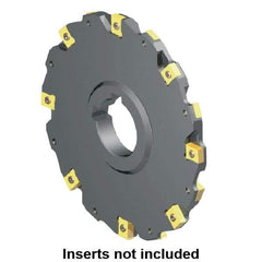 Kennametal - Arbor Hole Connection, 0.2362" Cutting Width, 0.8661" Depth of Cut, 100mm Cutter Diam, 1.2598" Hole Diam, 5 Tooth Indexable Slotting Cutter - 90° LN Toolholder, LNE 1235... Insert - Exact Industrial Supply