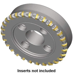 Kennametal - 88.65mm Cut Diam, 1" Arbor Hole, 8mm Max Depth of Cut, 30° Indexable Chamfer & Angle Face Mill - 8 Inserts, HNGX 0905... Insert, Right Hand Cut, 8 Flutes, Series HexaCut - Exact Industrial Supply