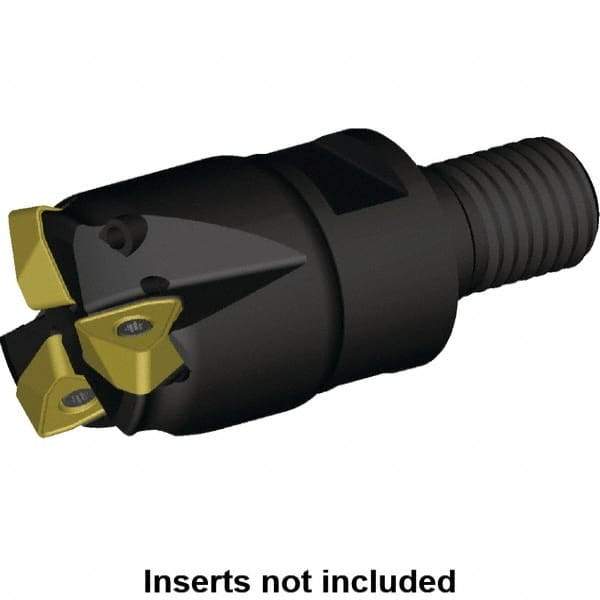 Kennametal - 1-1/2" Cut Diam, 0.059" Max Depth, M16 Modular Connection Indexable High-Feed End Mill - Screw Holding Method, WOEJ090512.. Insert, KF2X Toolholder, Through Coolant - Exact Industrial Supply