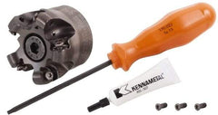 Kennametal - 63mm Cut Diam, 6mm Max Depth, 22mm Arbor Hole, 6 Inserts, RN.J 1204... Insert Style, Indexable Copy Face Mill - KDR Cutter Style, 40mm High, Through Coolant, Series Rodeka - Exact Industrial Supply