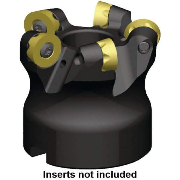 Kennametal - 3" Cut Diam, 1/4" Max Depth, 1" Arbor Hole, 5 Inserts, RP.T 43.. Insert Style, Indexable Copy Face Mill - KSRM Cutter Style, 24,400 Max RPM, 1.969" High, Through Coolant, Series KSRM - Exact Industrial Supply