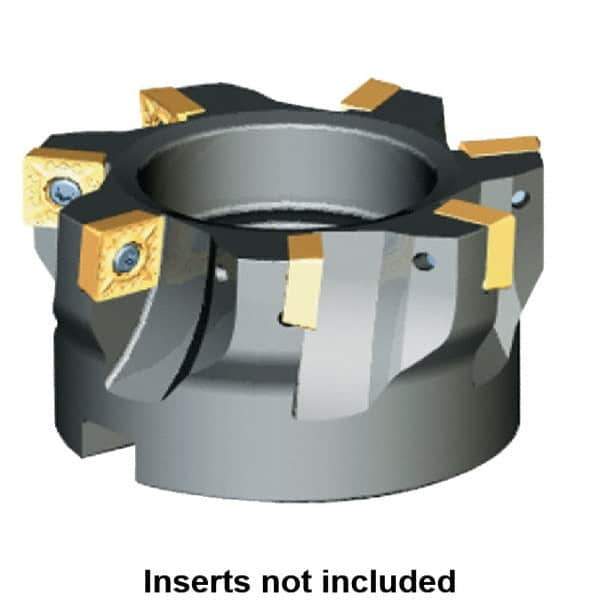 Kennametal - 5 Inserts, 50mm Cut Diam, 22mm Arbor Diam, 6.57mm Max Depth of Cut, Indexable Square-Shoulder Face Mill - 0/90° Lead Angle, 40mm High, SP.T 10T3.. Insert Compatibility, Series KSSM - Exact Industrial Supply