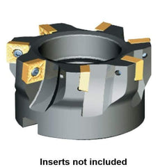 Kennametal - 8 Inserts, 80mm Cut Diam, 27mm Arbor Diam, 6.57mm Max Depth of Cut, Indexable Square-Shoulder Face Mill - 0/90° Lead Angle, 50mm High, SP.T 10T3.. Insert Compatibility, Series KSSM - Exact Industrial Supply
