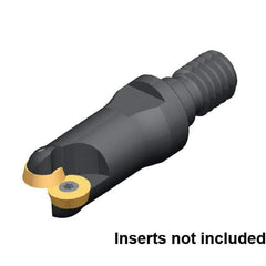 Kennametal - 25mm Cutting Diam, 63/64" Max Depth of Cut, Modular Connection Indexable Copy End Mill - 5 Inserts, RD.. 0702.. Insert - Exact Industrial Supply