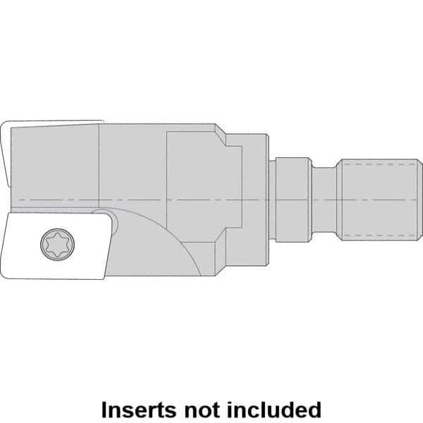 Kennametal - 32mm Cut Diam, 8.5mm Max Depth of Cut, 40.28mm OAL, Indexable Square Shoulder Helical End Mill - AD.. 1035.. Inserts, M16 Modular Connection, 0° Lead Angle, Series NGE-A - Exact Industrial Supply