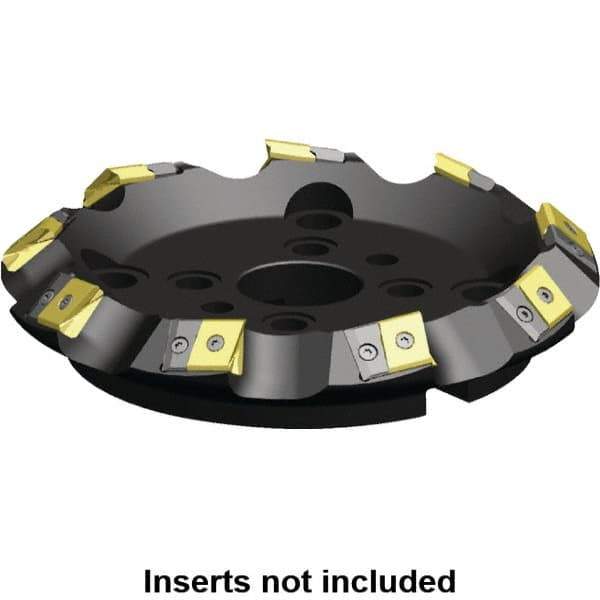 Kennametal - 160.34mm Cut Diam, 40mm Arbor Hole, 17.15mm Max Depth of Cut, 45° Indexable Chamfer & Angle Face Mill - 6 Inserts, LN.U 2410... Insert, Right Hand Cut, 6 Flutes, Series MEGA45 - Exact Industrial Supply