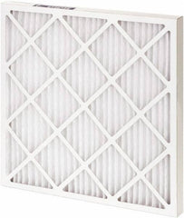 Made in USA - 10" Noml Height x 10" Noml Width x 2" Noml Depth, 35% Capture Efficiency, Wire-Backed Pleated Air Filter - MERV 8, Synthetic, Integrated Paperboard Frame, 500 Max FPM, 250 CFM, For Any Unit - Exact Industrial Supply