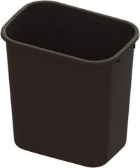 O-Cedar - 28 Qt Black Rectangle Trash Can - Plastic, 15" High x 15.07" Long x 10.4" Wide - Exact Industrial Supply