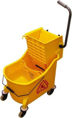 O-Cedar - 36 Qt Plastic Bucket & Wringer - 38" Long x 23" High x 14" Wide, Yellow - Exact Industrial Supply