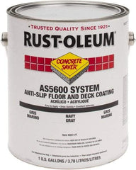 Rust-Oleum - 1 Gal Navy Gray Gloss Finish Antislip Coating - 60 to 70 Sq Ft per Gal, Interior/Exterior - Exact Industrial Supply