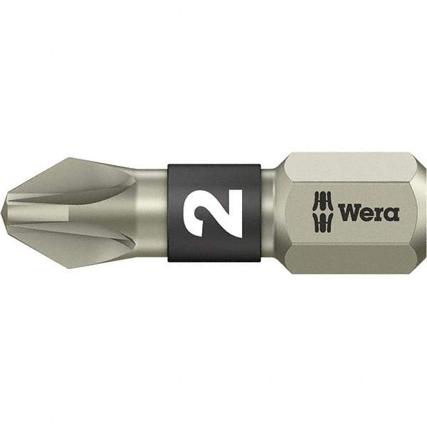 Wera - #1 Pozidriv Screwdriver Bit - 1" OAL - Exact Industrial Supply