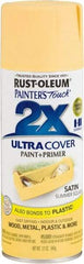 Rust-Oleum - Summer Squash, Satin, Enamel Spray Paint - 8 Sq Ft per Can, 12 oz Container, Use on Multipurpose - Exact Industrial Supply