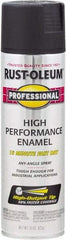 Rust-Oleum - Black, Flat, Rust Proof Enamel Spray Paint - 14 Sq Ft per Can, 15 oz Container, Use on Multipurpose - Exact Industrial Supply