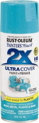 Rust-Oleum - Seaside, Gloss, Enamel Spray Paint - 8 Sq Ft per Can, 12 oz Container, Use on Multipurpose - Exact Industrial Supply
