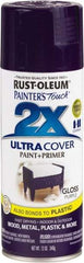 Rust-Oleum - Purple, Gloss, Enamel Spray Paint - 8 Sq Ft per Can, 12 oz Container, Use on Multipurpose - Exact Industrial Supply