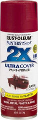 Rust-Oleum - Colonial Red, Satin, Enamel Spray Paint - 8 Sq Ft per Can, 12 oz Container, Use on Multipurpose - Exact Industrial Supply