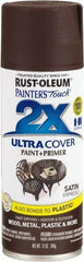 Rust-Oleum - Espresso, Satin, Enamel Spray Paint - 8 Sq Ft per Can, 12 oz Container, Use on Multipurpose - Exact Industrial Supply