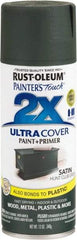 Rust-Oleum - Hunt Club Green, Satin, Enamel Spray Paint - 8 Sq Ft per Can, 12 oz Container, Use on Multipurpose - Exact Industrial Supply