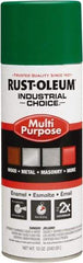 Rust-Oleum - Emerald Green, Gloss, Enamel Spray Paint - 15 to 25 Sq Ft per Can, 12 oz Container, Use on Multipurpose - Exact Industrial Supply
