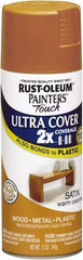 Rust-Oleum - Warm Caramel, Satin, Enamel Spray Paint - 8 Sq Ft per Can, 12 oz Container, Use on Multipurpose - Exact Industrial Supply