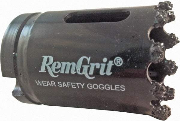 Disston - 20mm Diam, 1-7/16" Cutting Depth, Hole Saw - Carbide Grit Saw, Gulleted Edge - Exact Industrial Supply