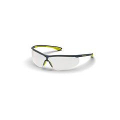Safety Glass: Anti-Fog & Scratch-Resistant, Polycarbonate, Gray Lenses, Full-Framed, UV Protection Charcoal Frame, Adjustable