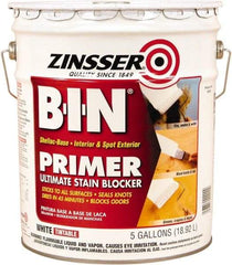 Rust-Oleum - 5 Gal White Shellac Primer - 1000 Sq Ft Coverage, 540 gL Content, Quick Drying, Interior/Exterior - Exact Industrial Supply