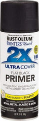 Rust-Oleum - 12 oz Black Aerosol Primer - 10 to 12 Sq Ft Coverage, Interior/Exterior - Exact Industrial Supply