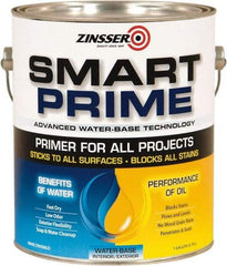 Rust-Oleum - 1 Gal White Water-Based Acrylic Enamel Primer - 400 Sq Ft Coverage, 13 gL Content, Quick Drying, Interior/Exterior - Exact Industrial Supply