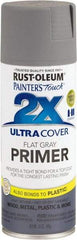 Rust-Oleum - 12 oz Gray Aerosol Primer - 10 to 12 Sq Ft Coverage, Interior/Exterior - Exact Industrial Supply